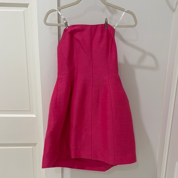 Aje Strapless Pink Dress